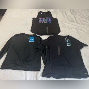 Lot of 3 DSG Girls Athletic Tops Size Medium